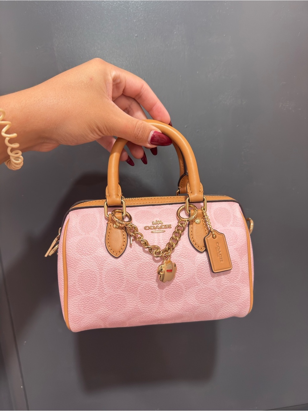 Coach mini powder pink Rowan BRAND NEW